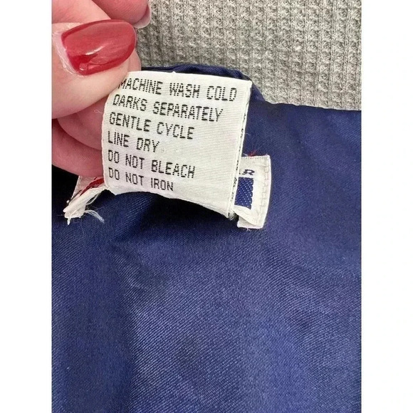 VINTAGE AST Sportswear BLUE/GRAY SILVER PIPPING Zip Jacket SMALL 90'S Y2K STREET - Picture 8 of 8